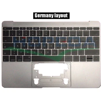 

2015 2016 Year Original For Apple New Macbook 12'' A1534 Top Case Palmrest With Keyboard Germany Layout Silver/Gold/Gray