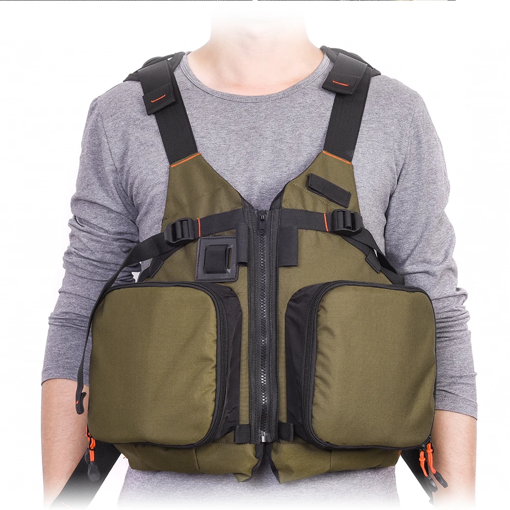 

Blusea Fly Fishing Life Vest Pack Breathable Kayaking Fishing Life Jacket Safety Waistcoat Survival Utility Vest