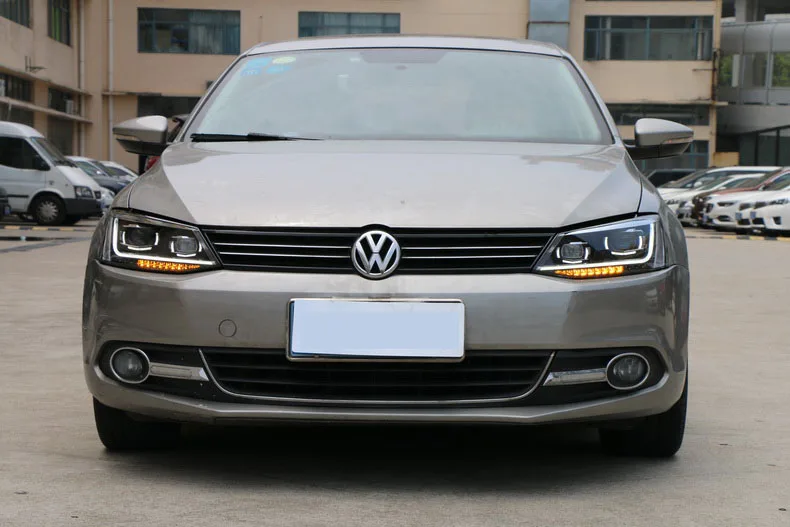 Автомобильный Стильный чехол на головную лампу для VW jetta MK6 2012- фары светодиодный VW jetta фары DRL линзы двойной луч Биксенон HID