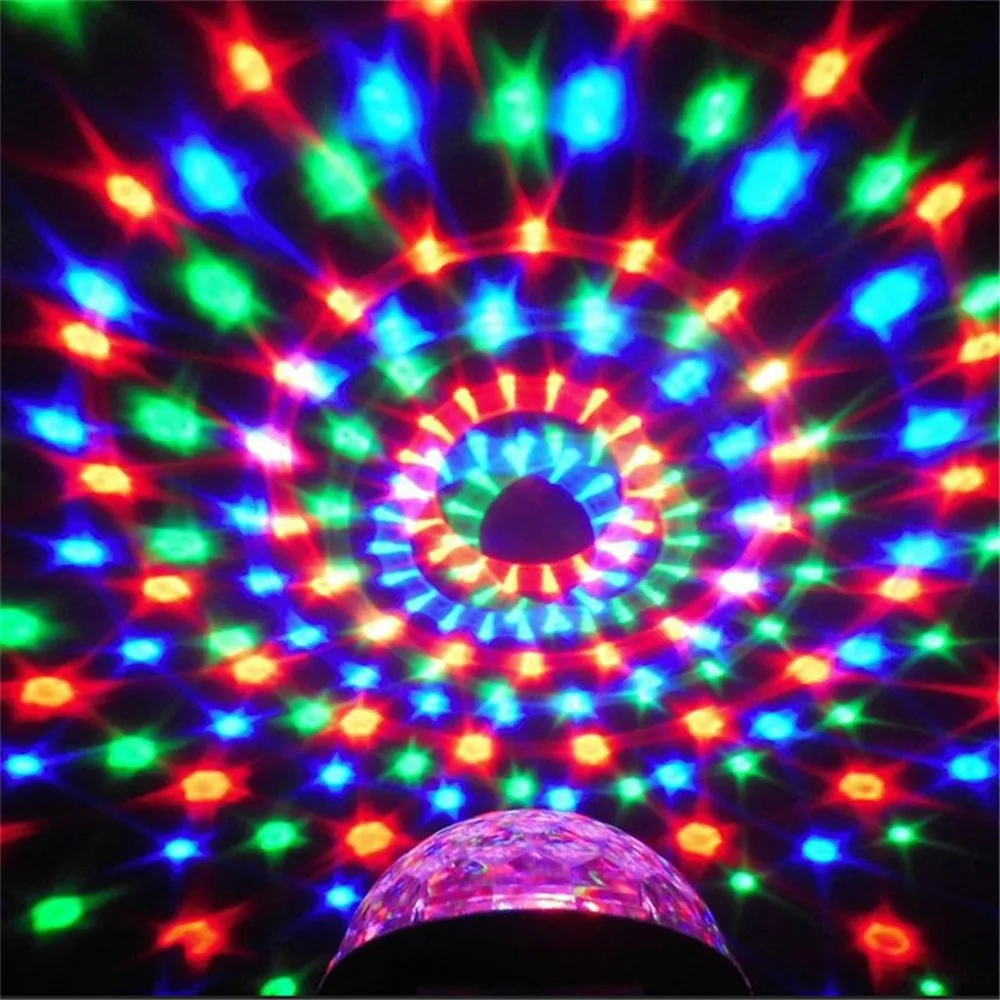 SXZM 3W DJ Light RGB Color Changing Sound Actived Crystal 