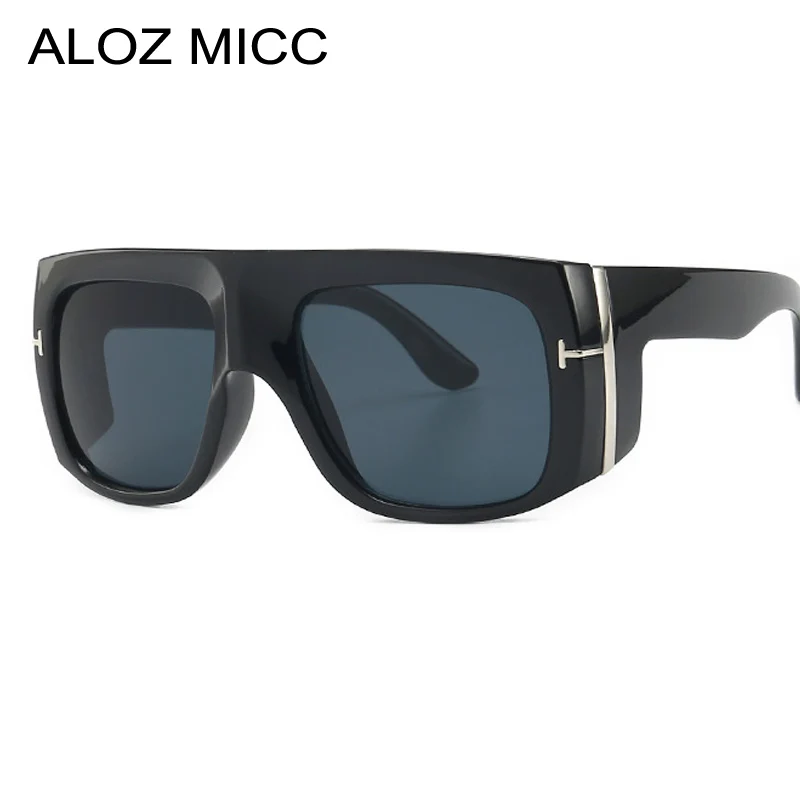 ALOZ MICC, стимпанк Солнцезащитные очки для мужчин и женщин, фирменный дизайн, Ретро стиль, большие размеры, унисекс, солнцезащитные очки для женщин, квадратные, с заклепками, Oculos Q675