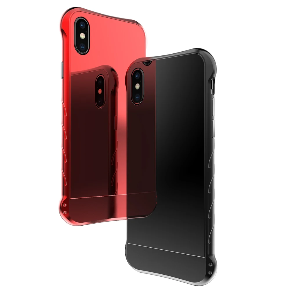 Яркий Цвет чехол для телефона iPhone X Case противоударный металлический Алюминий