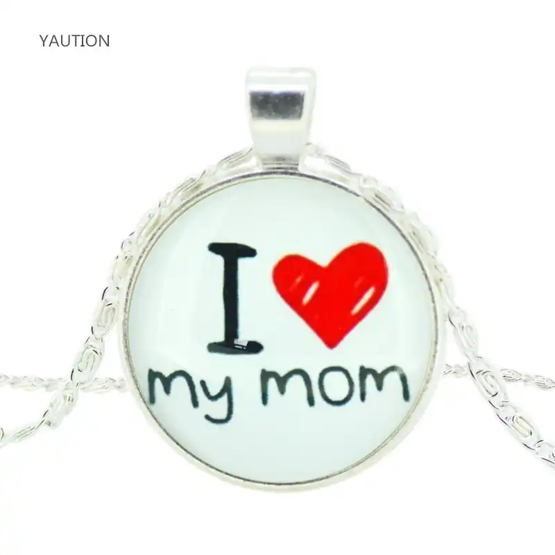 i love my mom necklace