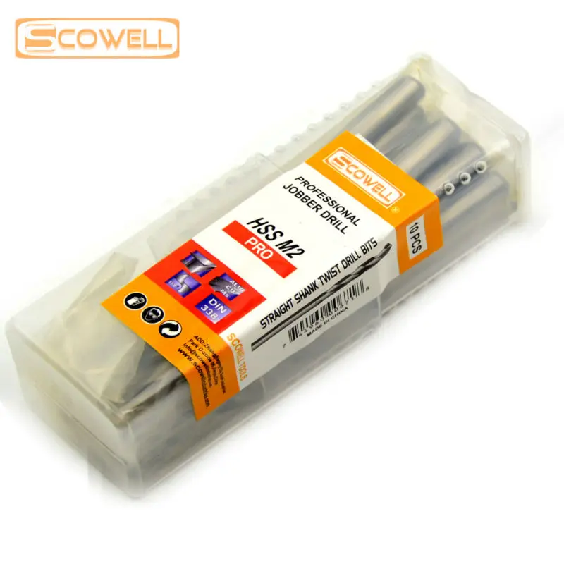 20% OFF 3mm-7mm HSS M2 fully ground straight shank twist drill bit for metal ,professional 10pcs/box DIN338 twist drill bit