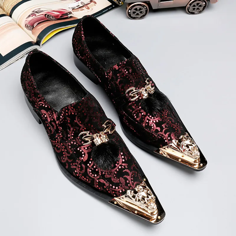 Sapatos Metal as De Cabeça Pic Bessiness Cavalheiro Pic As Luxo Marca Vermelho Homens Couro Peixe Preto Relâmpago Apontou Oxford Grão Azul YHxqPnZCw