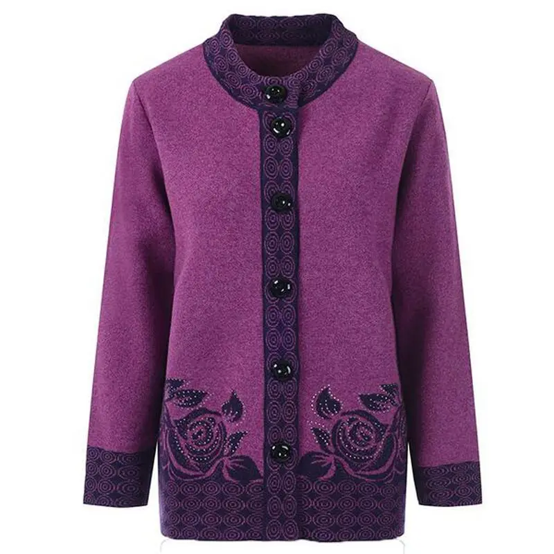 high quality mother sweater fashion hot diamonds woolen
