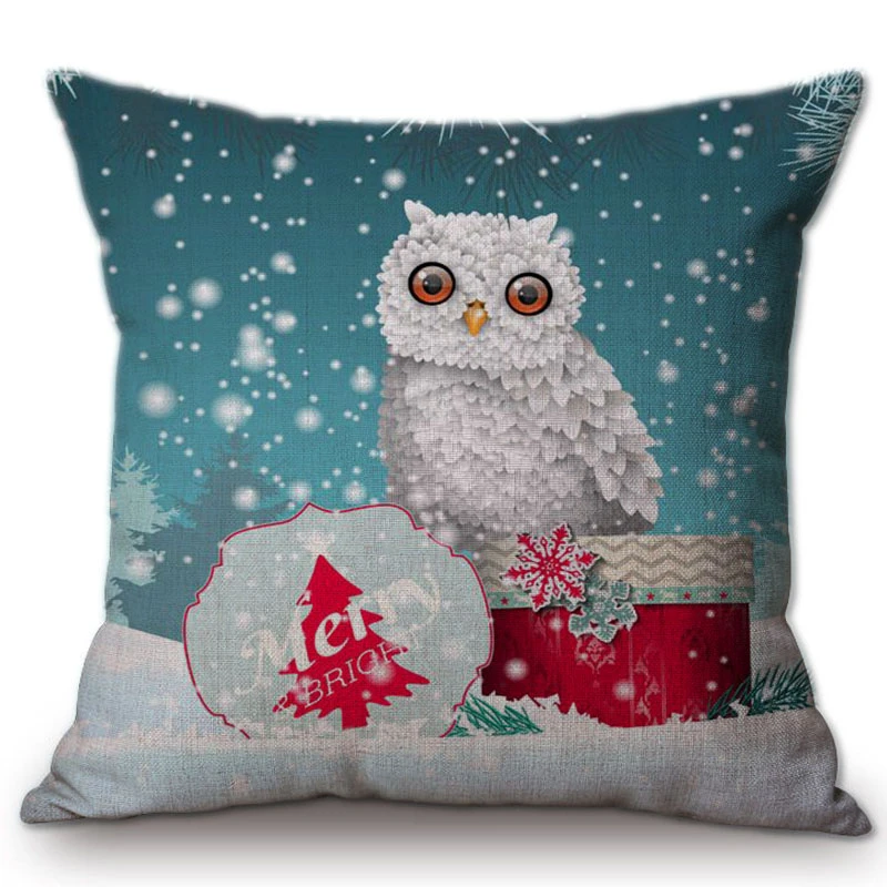 Winter Snow Birds Home Decor Sofa Cushion Throw Pillow Case Cotton Linen Winter Snow Birds Home Decor Sofa Cushion Throw Pillow Case Cotton Linen