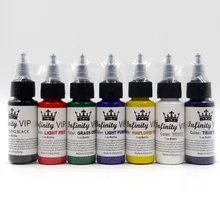 7 цветов натуральные растительные пигмент татуировки перманентный макияж 1 унция bottle Татуировка пигментные чернила 30 мл тела professional beauty арт постав