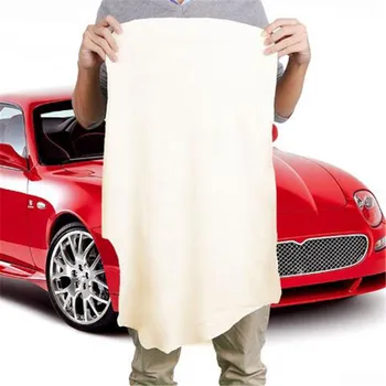 

1pc Car Cleaning Natural Elastic Shammy Chamois Leather Car Cleaning Towels Irregular Drying Washing Care Polishing Cloth