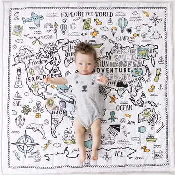 

Nordic Style Home Baby Crawling Blanket Toy For Children World Explorer Game Floor Mat Baby Crawling Carpet Toy House Decoration
