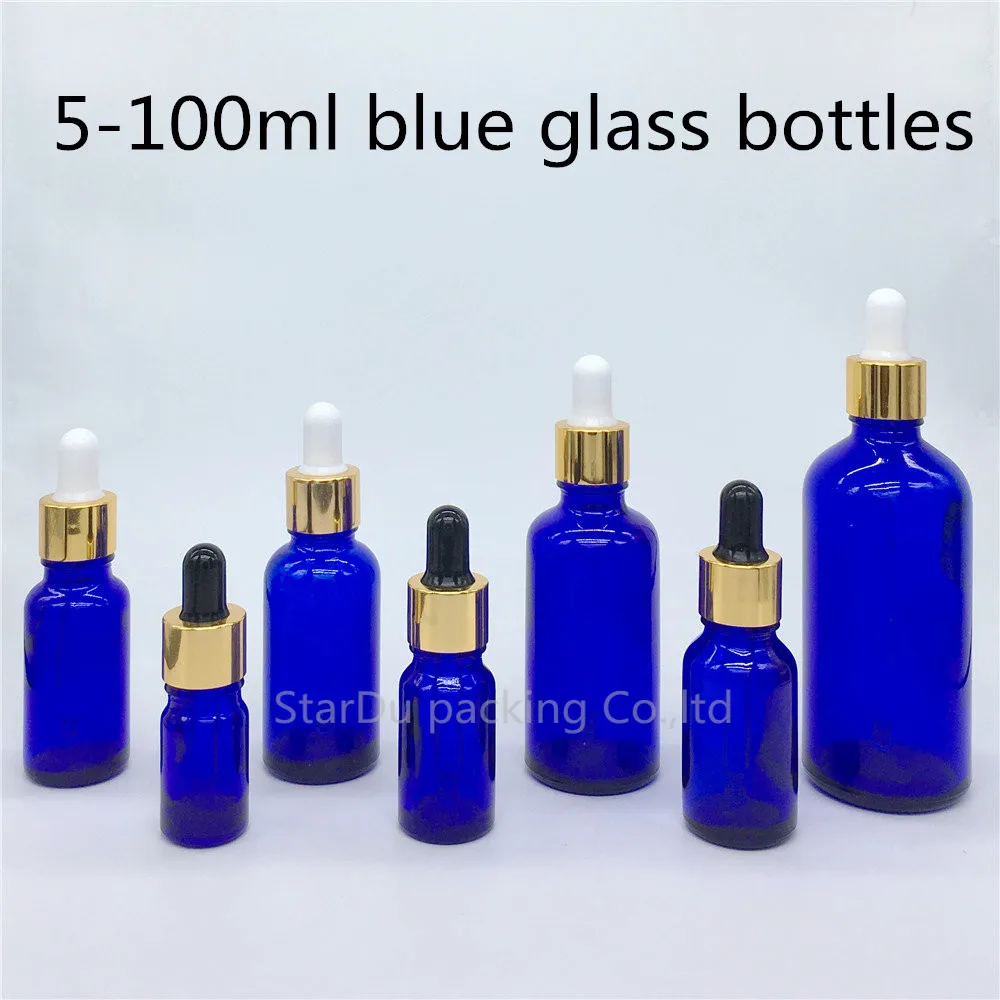 Download 5ml, 10ml,15ml,20ml,30ML,50ml,100ml BLUE Glass Bottle With Dropper Essential Oil Bottle ,blue ...