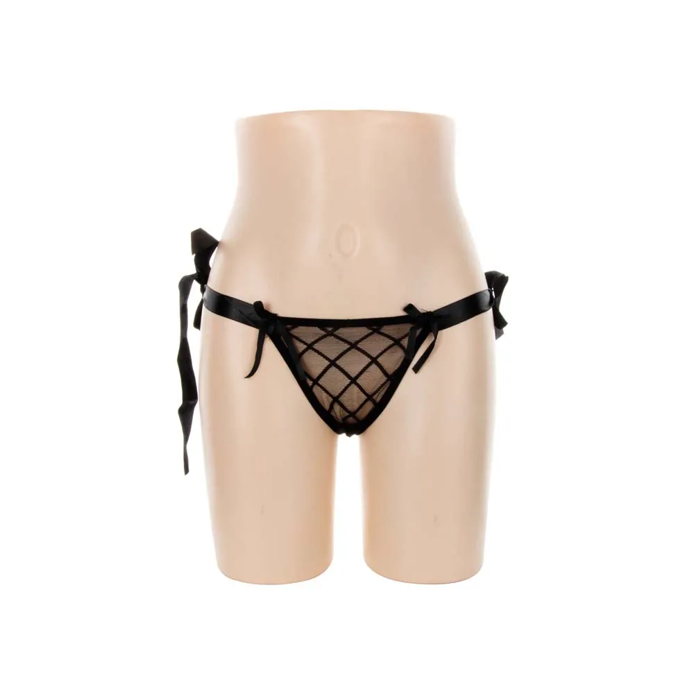 

Sexy Side Tie Close Lingerie Lace Lady Women's Thongs Tie G-string V-string Panties High Quality