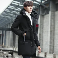 Мужская куртка, пальто новая зимняя человек в модное Джокер длинное пальто с капюшоном хлопковая куртка с коттоновой подкладкой с утепленная куртка M322 P125