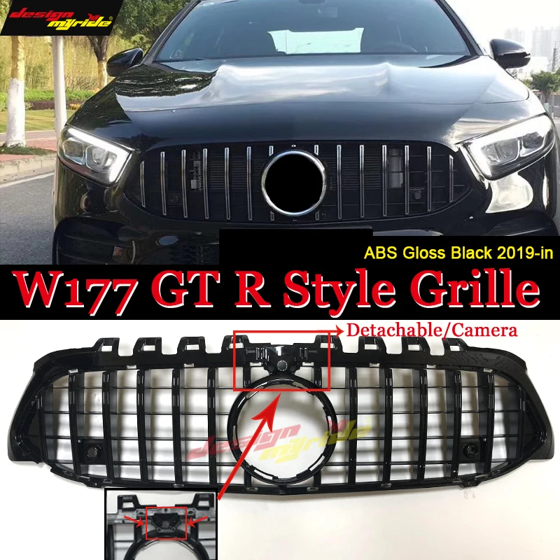 GTS решетка для нового класса W177 GT гриль вертикальный передний бампер гоночный