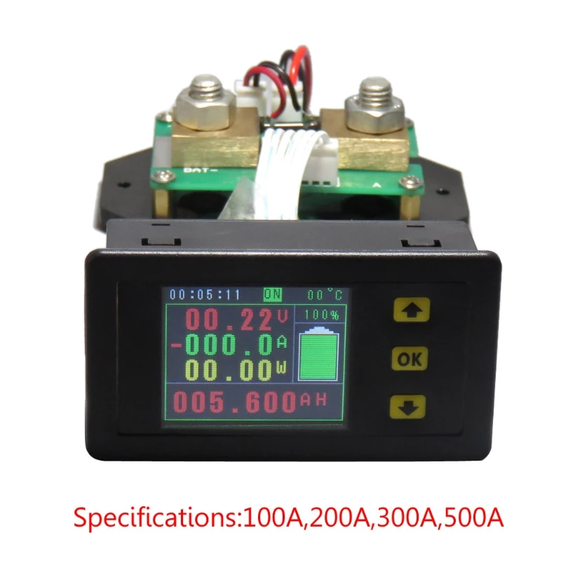 Programable sobre voltaje protección dc 200v 300a Combo medidor de voltios AMP Power Ah 