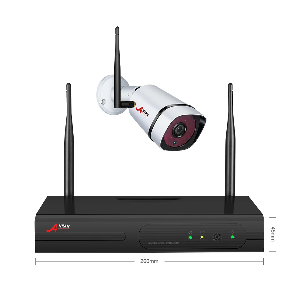 ANRAN Plug& Play P2P 1080 P 6CH WI-FI NVR Kit Открытый 36 ИК ночного видео 6 шт. 2.0MP Беспроводной IP Камера безопасности Системы жесткого диска