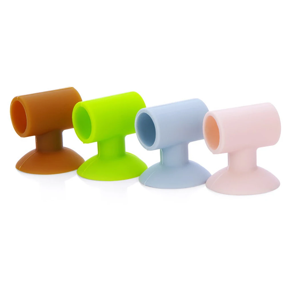 

2Pcs After Wall Thickening Mute Door s Sucker Rubber Handle Door Lock Protective Pad Protection Wall Stick