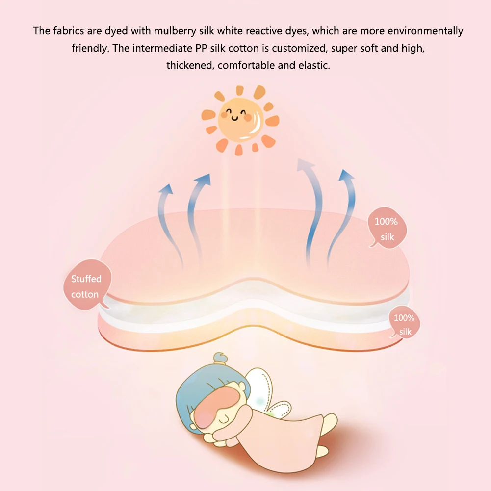 Младенческая детская маска для глаз на основе шелка новорожденный басовый УФ шелк защита глаз маска для сна затенение крышка защита для глаз
