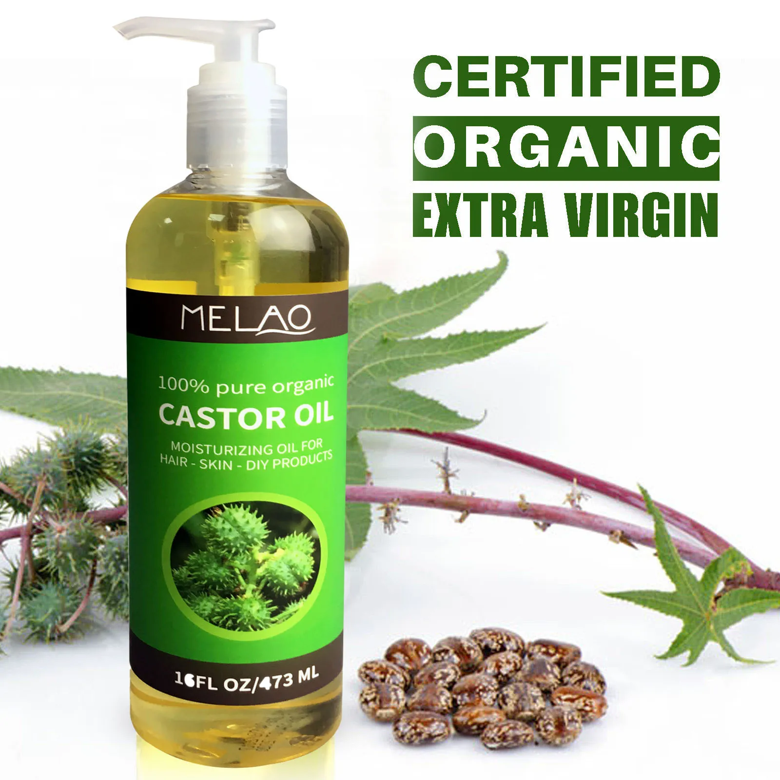 

New 100% Pure Essential Oil Natural Castor Oil 473ml Cold Pressed Moisturiser Hydrating Skin Care Hair Care Beauty Drop Shipping