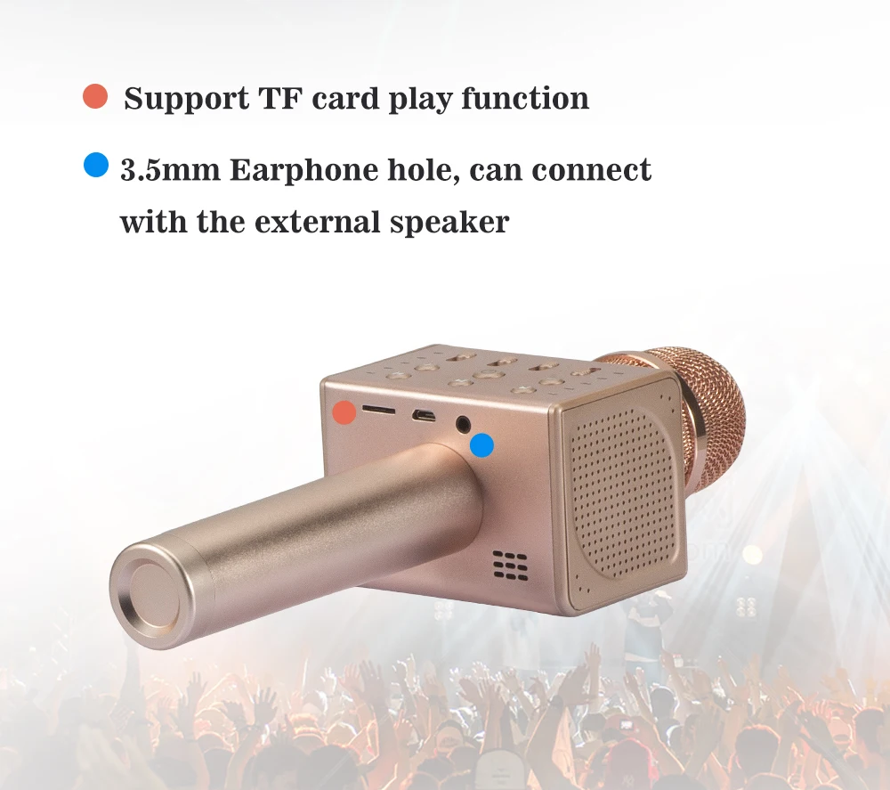 Original brand MicGeek Q11 Wireless Karaoke Microphone 2.1 Sound Track Dimensional Sound Voice Change 4 Speakers Smartphone 3