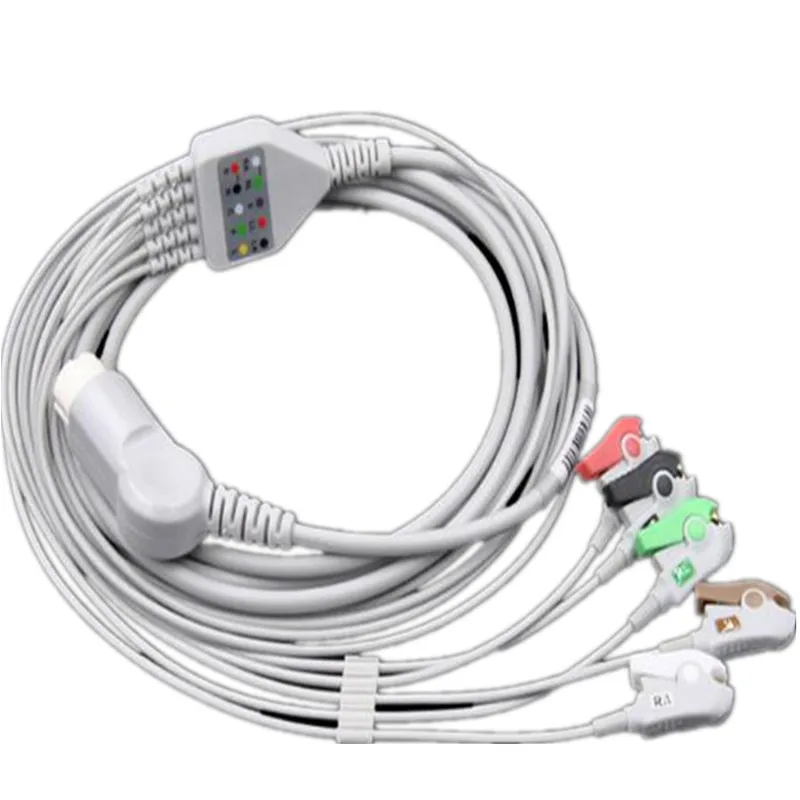 2018 совместимый для Philips/HP 12Pin MP20/30/VM6 монитор пациента ECG кабель один кусок 5 Leadwire