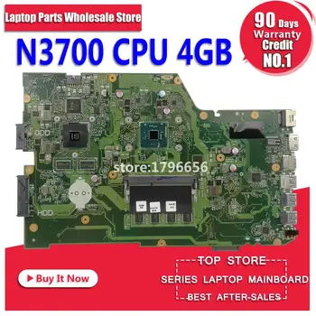 

X751SJ Laptop motherboard 4GB RAM N3700 CPU For Asus X751S X751SJ X751SV Test mainboard X751SJ motherboard test 100% ok
