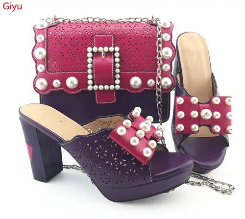 Doershow/нигерийские Розовые босоножки и сумка в комплекте; высокое качество; Модный комплект из итальянских туфель и сумочки в африканском стиле! HVC1-46