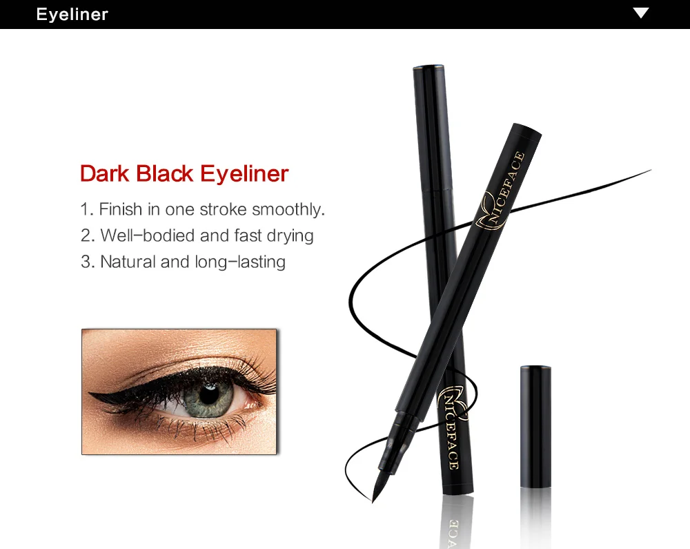 Magic Mirror Makeup Kit Eyelashes mascara + eyeliner + Eyebrow pencil + Lip liner + Liquid lipstick Long Lasting Brand Make Up (7)