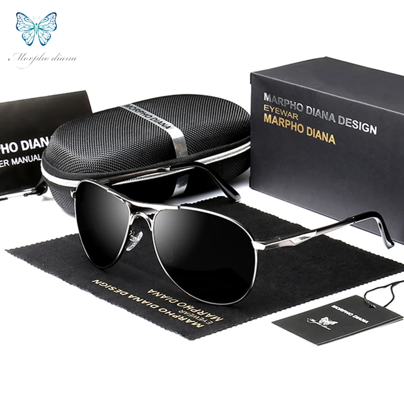 

Aluminum Polarized Sunglasses Men Classic Brand Designer driving outdoor fishing Eyewear Pilot sunglass
