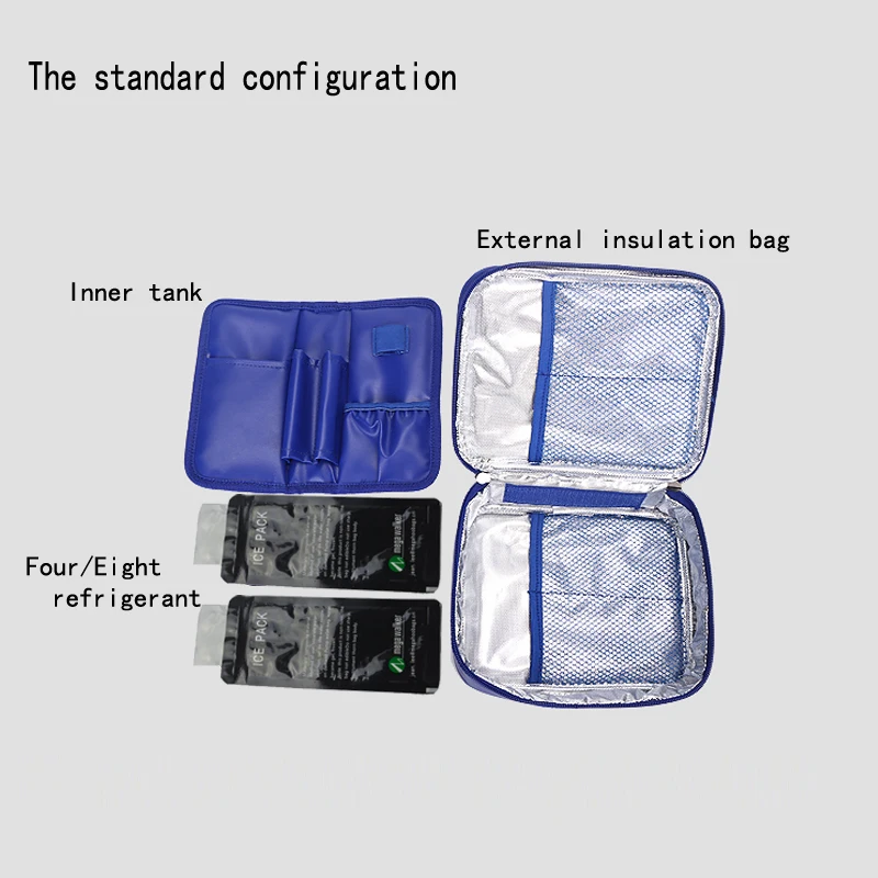 mega Insulin Cooler box Middle-sized bag Portable Insulated Diabetic Insulin Travel Case Nylon Fabric Aluminum Foil ice bag 4