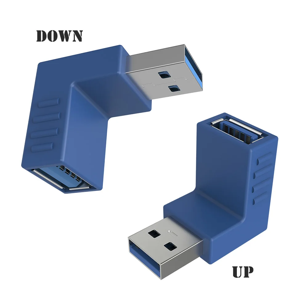 Угловой адаптер с углом 90 градусов USB 3 0 A папа мама вертикальный левый вправо вниз