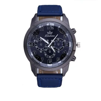 

2019 New Sports Watches Men's Fake Three-eye Dial Leather Strap Casual Fashion Exquisite Precision High-end Men's Quartz Watches