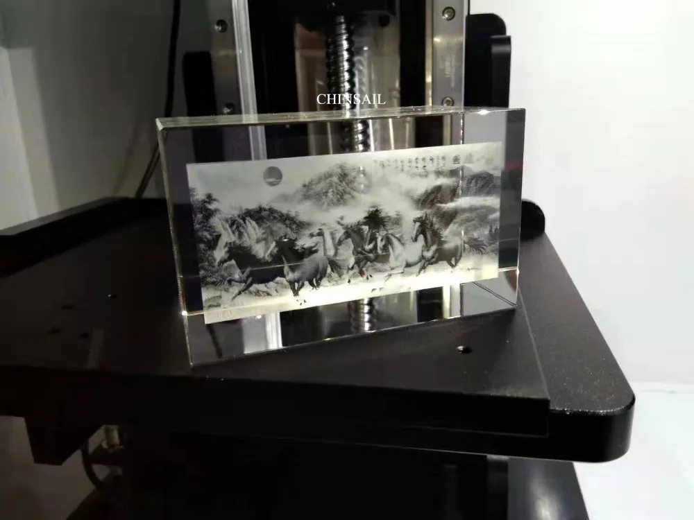 3D внутренняя лазерная гравировальная машина для хрустального стекла