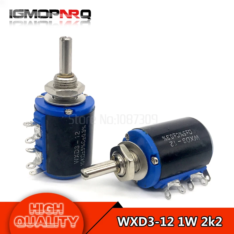 

1pcs WXD3-12 1W 2.2K ohm 5 ring multi-circle precision wire-wound potentiometer WXD3-12-1W