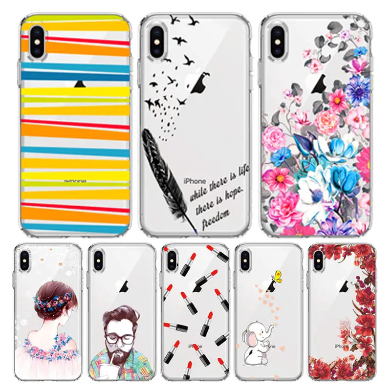 

Painting Case FOR Iphone 6 6S Plus Soft TPU Case FOR Iphone 7 8 Plus 4S 5C Smart Protective Back Cover FOR Iphone X XS Max XR