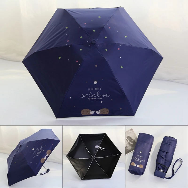 

Cartoon Little Prince Umbrella Rain Women Folding Umbrellas Female Sunny Parasol Lovely Paraguas Mini Pocket Umbrella