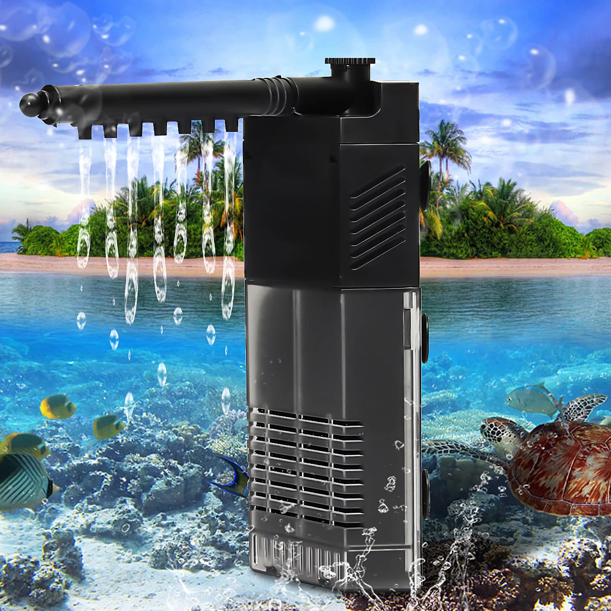 

3W/5W Silent Internal Aquarium Filters Submersible Water Pump Filter Overflow With Rain Spray For Aquarium Fish Turtle Tank