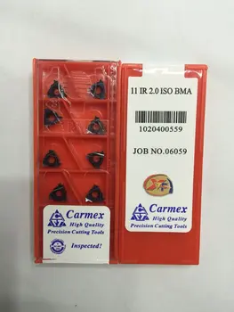 

10 PCS CARMEX CARBIDE INSERT 11IR 2.0 ISO BMA