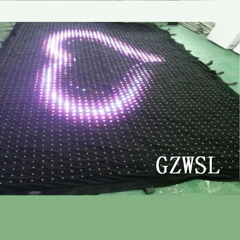 

Free Shipping P18 3*5M Fireproof Cloth Led Vision Video Curtain