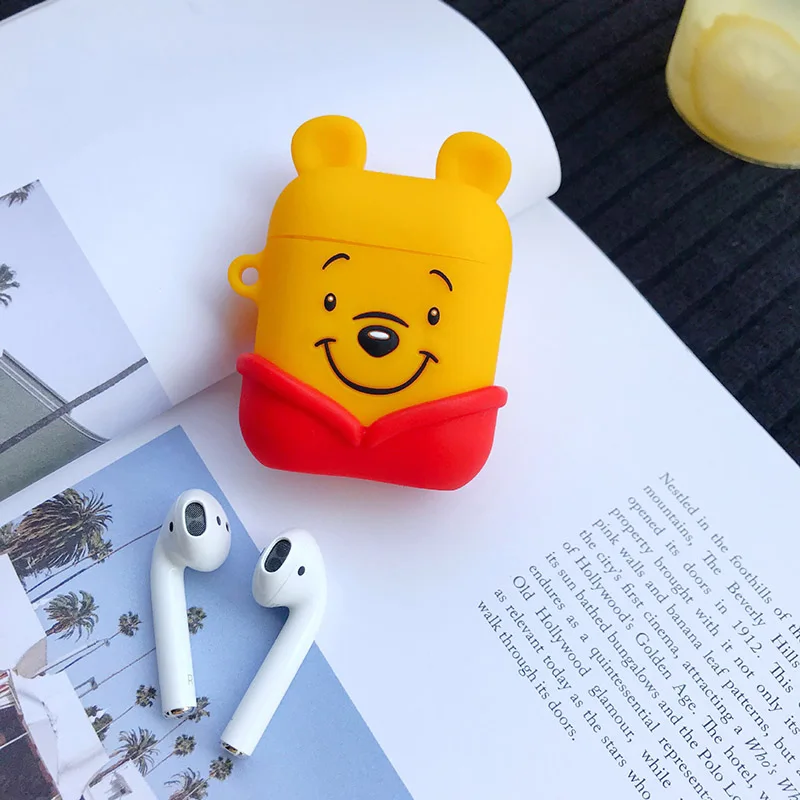 3D мультяшный силиконовый чехол для AirPods, чехол, беспроводной Bluetooth наушник, защитный чехол для Apple Airpods, чехол, милый мягкий - Цвет: 11