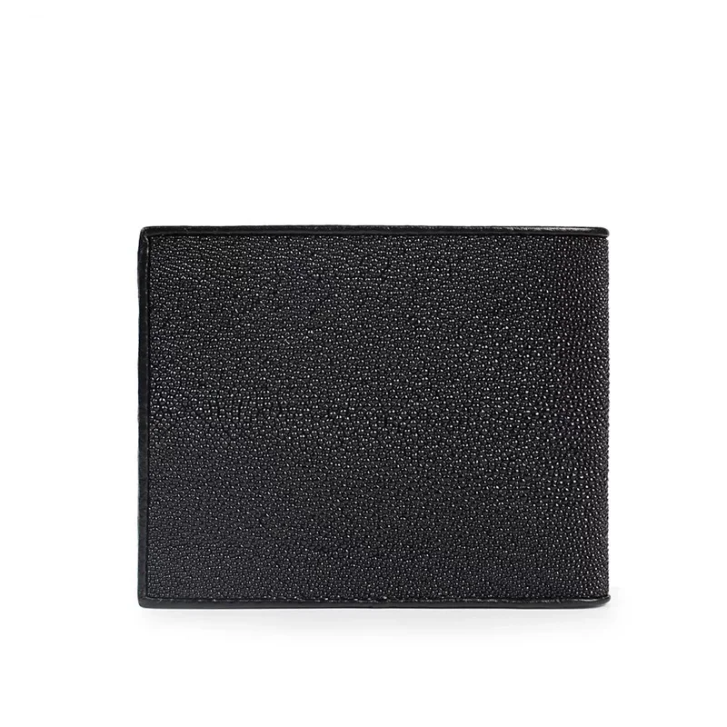 Genuine Real 1 Eye Stingray Skin Leather Man Bifold Shiny Red Wallet New