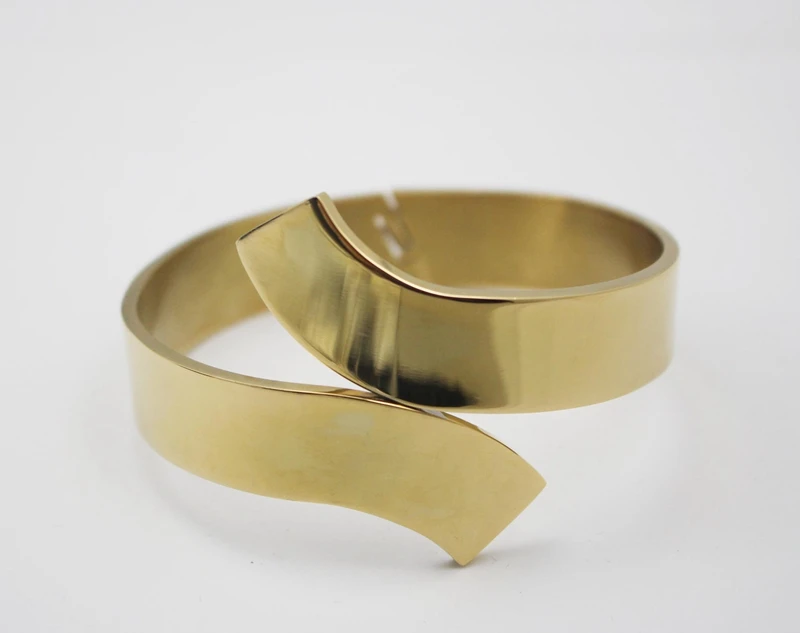 

Top Quality Gold Color Cuff Bangles Bracelet Blank Plain Stainless Steel Cuff Bangles Bracelet Women Female Gold Bracelet