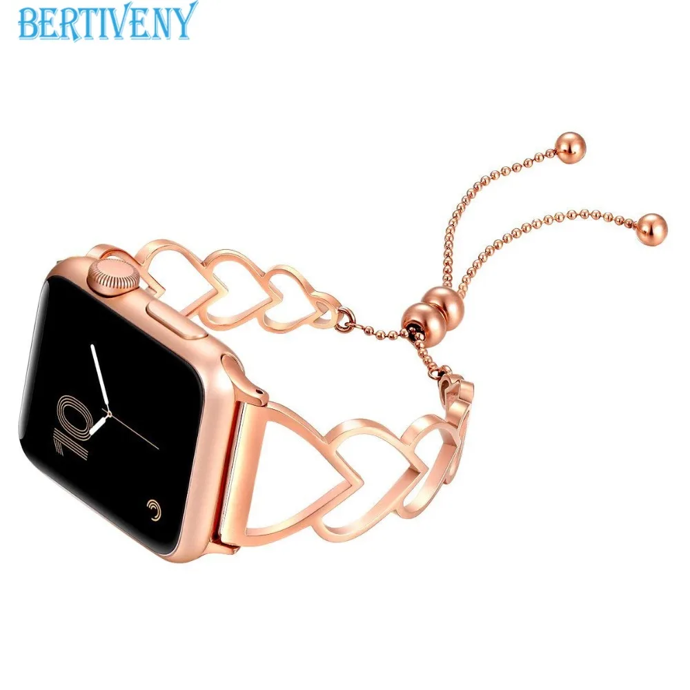

Jewelry Stainless Steel Strap Bracelet 38mm/40mm/42mm/44mm for Apple watch band Women Wristband for iwatch series 4/3/2/1