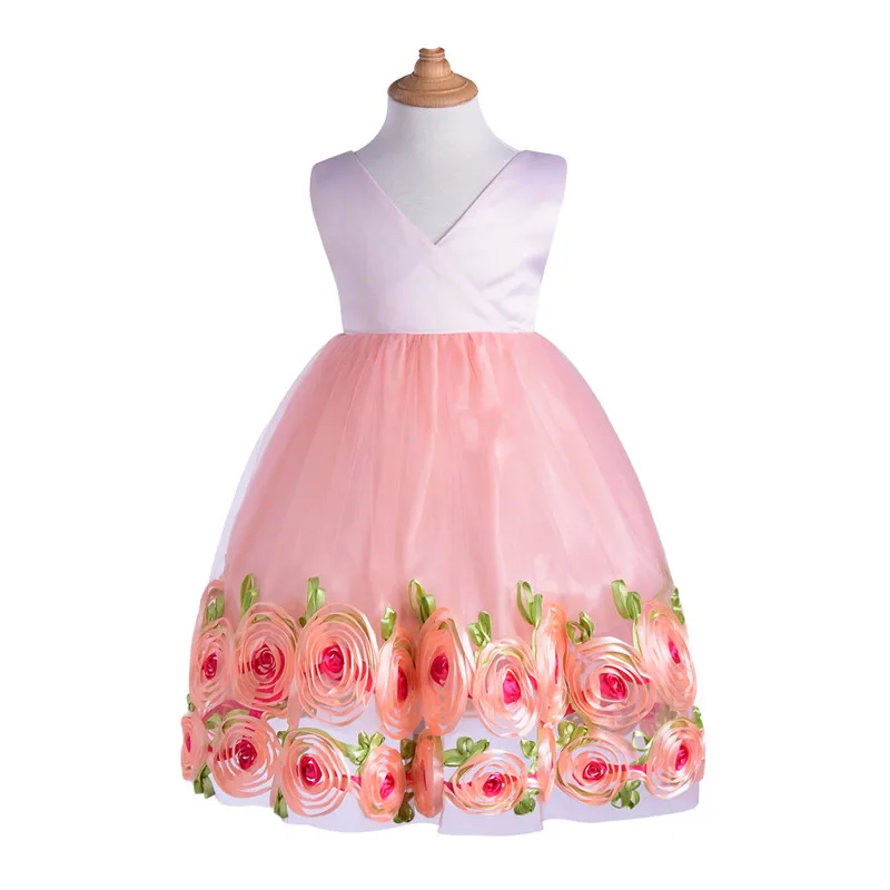 Платье для девочек Детская Костюмы принцессы летние платья для вечеринки и свадьбы для девочек карнавальные костюмы для детей