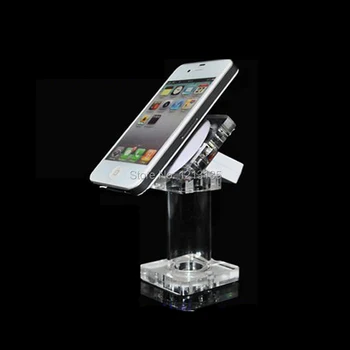 

10 pcs/Lot acrylic plastic retractable display stand for mobile anti theft high value products