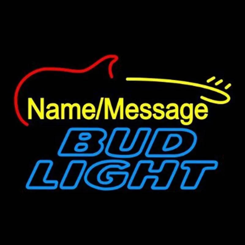Bud Light Electric Guitar Neon Signs Beer Sign Real Bud Light Electric Guitar Neon Signs Beer Sign Real