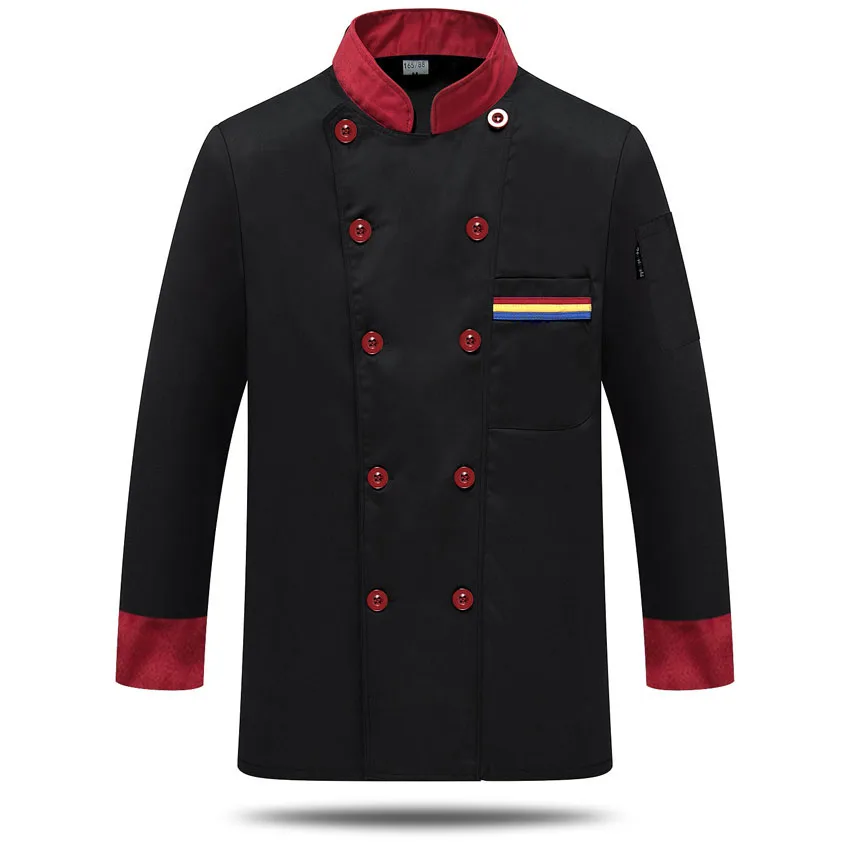 Куртка шеф-повара с длинным рукавом, униформа для отеля, ресторана, обслуживания еды, официантки, рубашка повара, рабочие мужские пальто, одежда шеф-повара, Рабочая форма - Цвет: Jacket