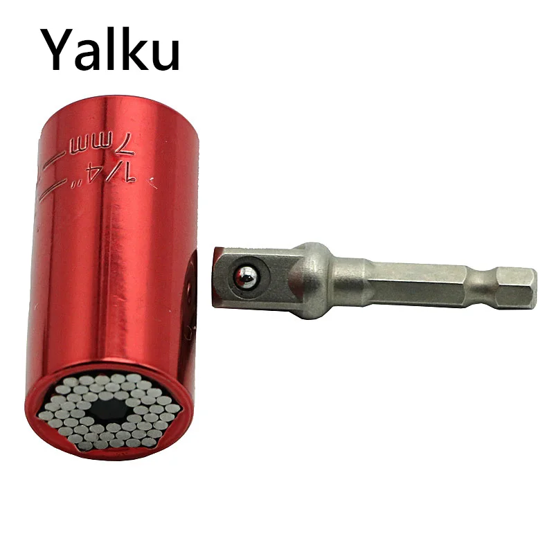 

Yalku Hand Tool Set Ratchet Bushing 7-19mm Universal Torque Wrench Head Set Socket Sleeve Multifunction Tool