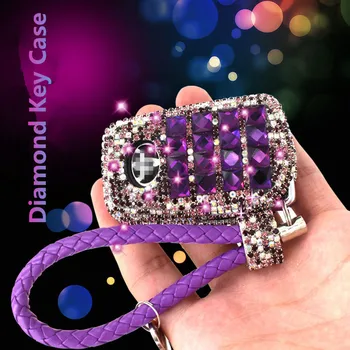 

Luxury Diamond bling Flip Folding Car Key Case Cover For Toyota Yaris Camry Corolla Prado REIZ Crown RAV4 Hilux Shell Bag