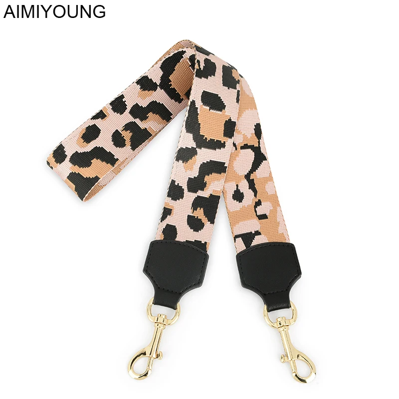 

AIMIYOUNG Leopard Bag Strap Handbag Belt Wide Shoulder Bag Strap Replacement Strap Accessory Bag Part Adjustable Belt For Bag